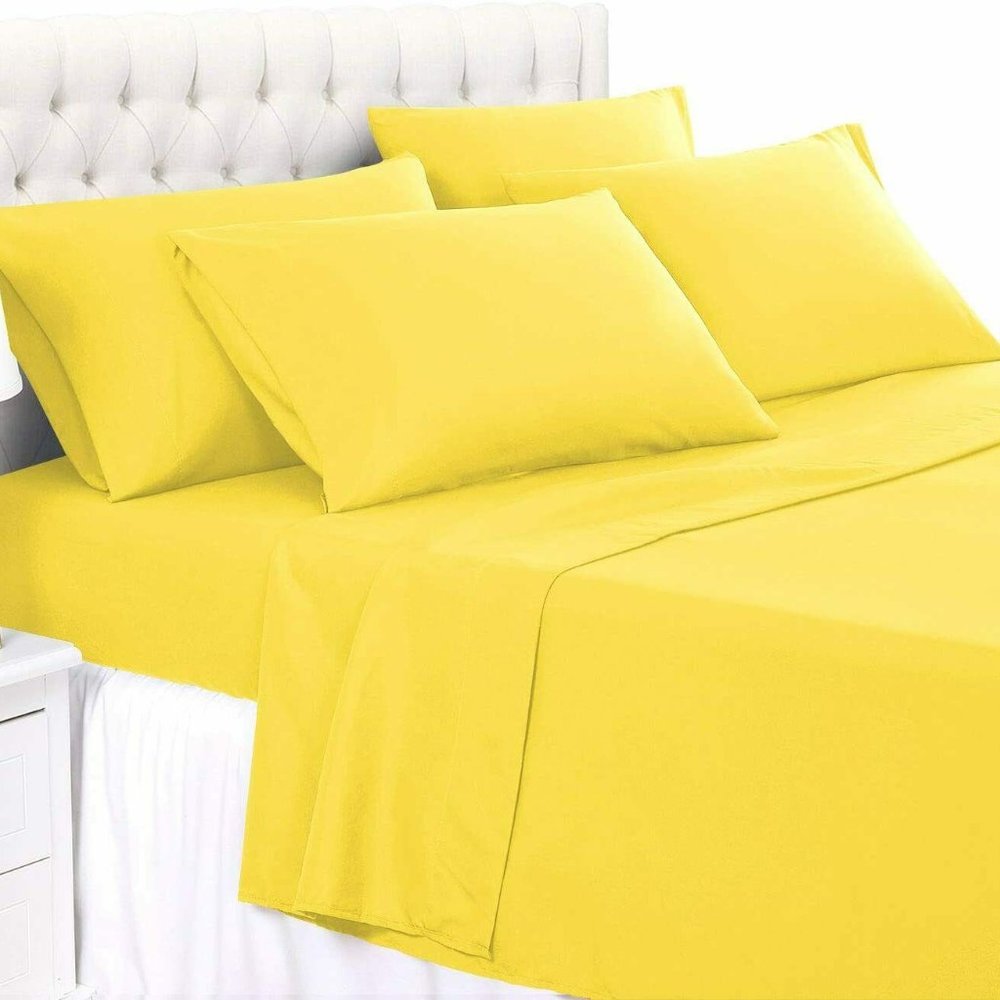 Elite Comfort 6 Piece Super Soft King Yellow